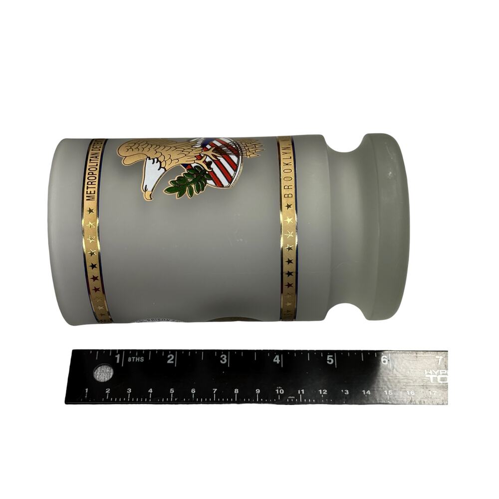 Federal Bureau of Prisons MDC Brooklyn Frosted Glass Stein Kapan Kent - Picture 6 of 9